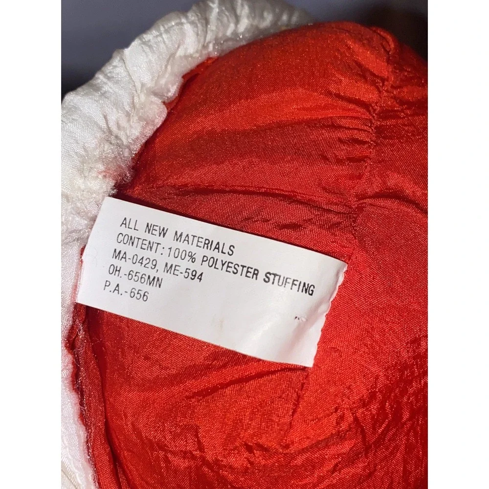 Vintage Dept 56 Christmas Santa Plush Nylon Stuffed‎ Toy Decoration 16